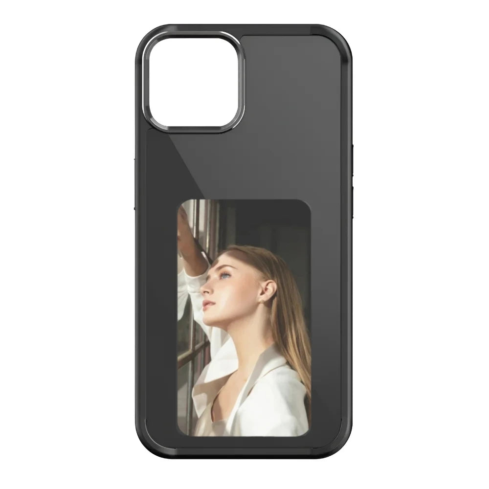Eink Screen Smart NFC Refesh Phone Case for IPhone 16 15 14 13 Pro Max DIY Eink Back Display Protection Case Battery Free