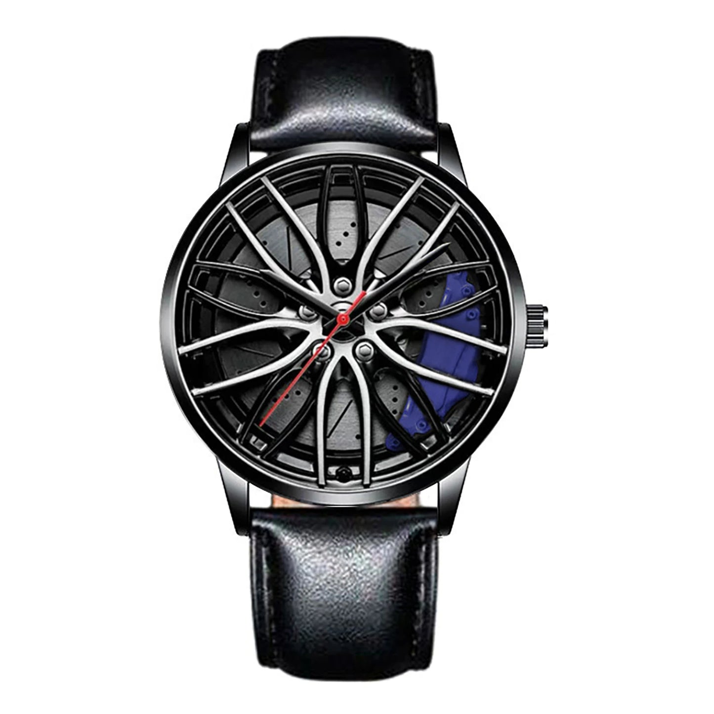 Car Wheel Watch for Men - Unique Automotive Rim Design Sports Watch